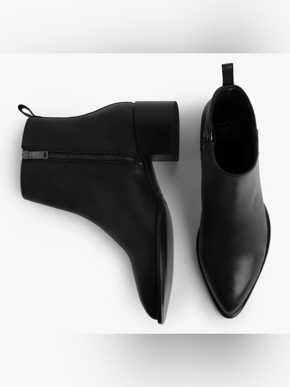 Thursday Boot Company Tempo 2” Heel Bootie Black Leather Size 7 ankle boots - Picture 3 of 14